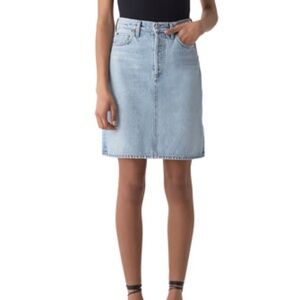 AGOLDE | Iris High Rise A-Line Prankster Wash Denim Skirt | altered to sz 26/27